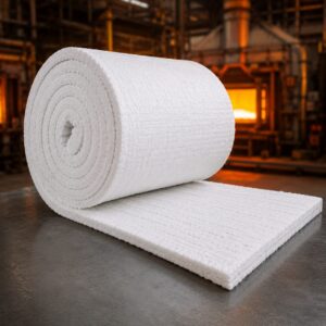 Colcha de Fibra Cerámica para 1427°C de Alto Rendimiento en 1 pulgada de espesor para aislamiento térmico industrial.
