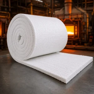 Colcha de Fibra Cerámica para 1427°C de Alto Rendimiento en 1 pulgada de espesor para aislamiento térmico industrial.